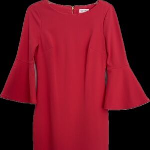 Calvin Klein bell-sleeve dress